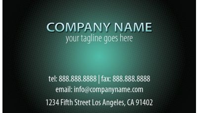Designer Business Card Green Orb