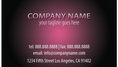 Designer Business Card Pink Orb