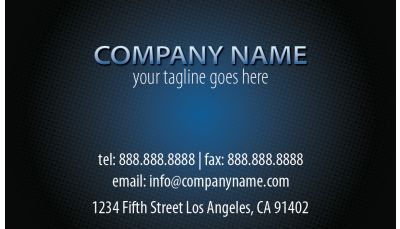 Persoanl Business Card Blue Orb