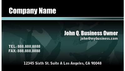 Camouflage Business Card Teal